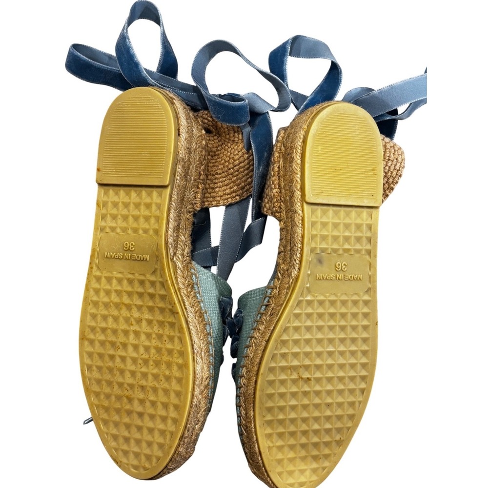 Penelope Chilvers Low Valenciana Dali‎ Espadrilles Sky/Blue Velvet Anthropologie - Picture 11 of 13
